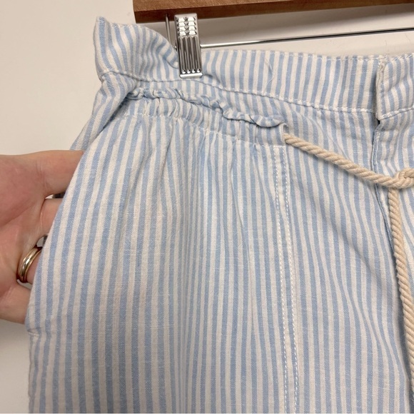 by Anthropologie Seashore Blue Stripe Linen Casual Lightweight Coastal Pants - Picture 4 of 15